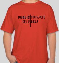 Load image into Gallery viewer, The Politicrat Daily Podcast Public Self/Private Self red unisex t-shirt
