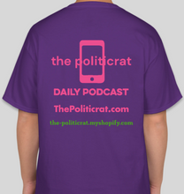 Load image into Gallery viewer, The Politicrat Daily Podcast Make Sexy Smart Again purple unisex t-shirt