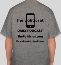 Load image into Gallery viewer, The Politicrat Daily Podcast Intersectionality Oxford grey unisex t-shirt