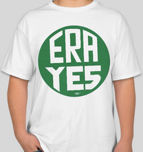 Load image into Gallery viewer, The Politicrat Daily Podcast ERA YES original logo unisex white t-shirt
