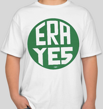 Load image into Gallery viewer, The Politicrat Daily Podcast ERA YES original logo unisex white t-shirt