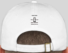 Load image into Gallery viewer, The Politicrat Daily Podcast official embroidered bio-washed baseball hat (white)