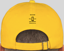 Load image into Gallery viewer, The Politicrat Daily Podcast official embroidered bio-washed baseball hat (yellow)