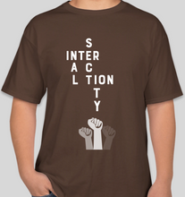 Load image into Gallery viewer, The Politicrat Daily Podcast Intersectionality brown unisex t-shirt