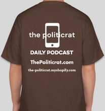 Load image into Gallery viewer, The Politicrat Daily Podcast Intersectionality brown unisex t-shirt