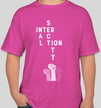 Load image into Gallery viewer, The Politicrat Daily Podcast Intersectionality pink unisex t-shirt