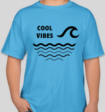 Load image into Gallery viewer, The Politicrat Daily Podcast Cool Vibes aquatic blue unisex t-shirt
