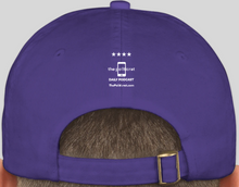 Load image into Gallery viewer, The Politicrat Daily Podcast official embroidered bio-washed baseball hat (purple)