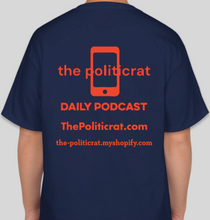 Load image into Gallery viewer, The Politicrat Daily Podcast Intersectionality athletic navy unisex t-shirt