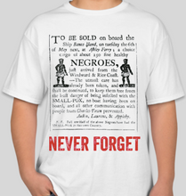 Load image into Gallery viewer, The Politicrat Daily Podcast Never Forget/Never Again white unisex t-shirt