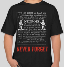 Load image into Gallery viewer, The Politicrat Daily Podcast Never Forget/Never Again black unisex t-shirt
