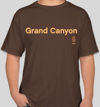 Load image into Gallery viewer, The Politicrat Daily Podcast Destination Series Grand Canyon brown unisex t-shirt
