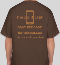 Load image into Gallery viewer, The Politicrat Daily Podcast Destination Series Grand Canyon brown unisex t-shirt