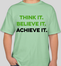 Load image into Gallery viewer, Think It Believe It Achieve It (TIBIA) mint unisex t-shirt