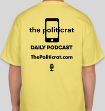 Load image into Gallery viewer, The Politicrat Daily Podcast CREATE yellow unisex t-shirt