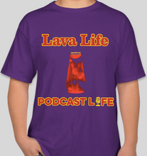 Load image into Gallery viewer, The Politicrat Daily Podcast Lava Life Podcast Life purple unisex t-shirt