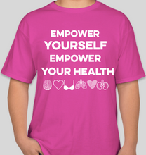 Load image into Gallery viewer, The Politicrat Daily Podcast Health And Self Empowerment pink unisex t-shirt