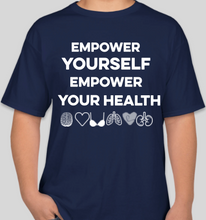 Load image into Gallery viewer, The Politicrat Daily Podcast Health And Self Empowerment dark navy blue unisex t-shirt