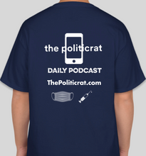 Load image into Gallery viewer, The Politicrat Daily Podcast Health And Self Empowerment dark navy blue unisex t-shirt