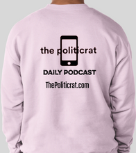 Load image into Gallery viewer, The Politicrat Daily Podcast pale pink long-sleeve Six Of The Best unisex sweatshirt