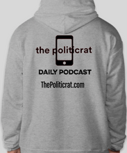 Load image into Gallery viewer, The Politicrat Daily Podcast light steel Six Of The Best Hanes EcoSmart 50/50 hoodie