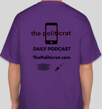 Load image into Gallery viewer, The Politicrat Daily Podcast Vaccinated AF purple unisex t-shirt