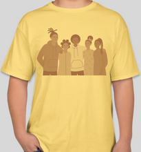 Load image into Gallery viewer, The Politicrat Daily Podcast Fam Series yellow unisex t-shirt