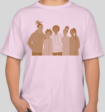 Load image into Gallery viewer, The Politicrat Daily Podcast Fam Series pale pink unisex t-shirt
