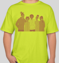 Load image into Gallery viewer, The Politicrat Daily Podcast Fam Series neon green unisex t-shirt