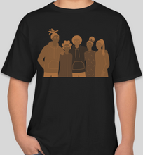 Load image into Gallery viewer, The Politicrat Daily Podcast Fam Series black unisex t-shirt