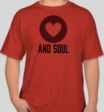 Load image into Gallery viewer, The Politicrat Daily Podcast Heart And Soul red unisex t-shirt