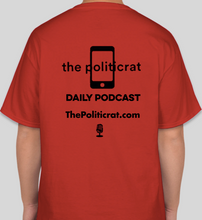 Load image into Gallery viewer, The Politicrat Daily Podcast Heart And Soul red unisex t-shirt