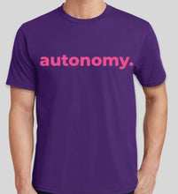 Load image into Gallery viewer, Autonomy purple t-shirt for men
