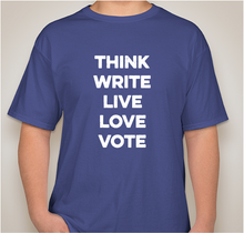 Load image into Gallery viewer, The Politicrat Daily Podcast Five Alive! Deep Royal Blue unisex t-shirt
