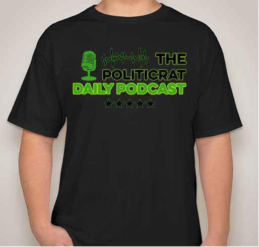 The Politicrat Daily Podcast Electric Soundwave Series black unisex t-shirt