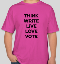 Load image into Gallery viewer, The Politicrat Daily Podcast Five Alive Pink unisex t-shirt
