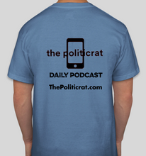 Load image into Gallery viewer, The Politicrat Daily Podcast Five Alive blue unisex t-shirt
