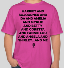 Load image into Gallery viewer, The Politicrat Daily Podcast The Black Women pink unisex t-shirt
