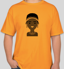 Load image into Gallery viewer, The Politicrat Daily Podcast Black Girl Magic gold unisex t-shirt
