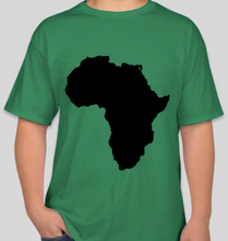 Load image into Gallery viewer, The Politicrat Daily Podcast Black To Africa green/black unisex t-shirt
