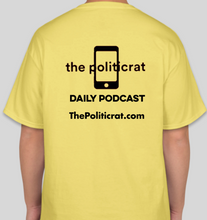 Load image into Gallery viewer, The Politicrat Daily Podcast Blackness Is Beautiful unisex yellow t-shirt
