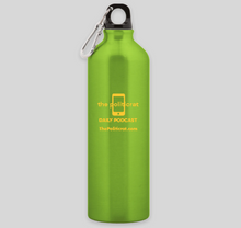 Load image into Gallery viewer, The Politicrat Daily Podcast Aluminum Water Bottle in Lime Green

