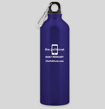 Load image into Gallery viewer, The Politicrat Daily Podcast Aluminum Water Bottle in Silver

