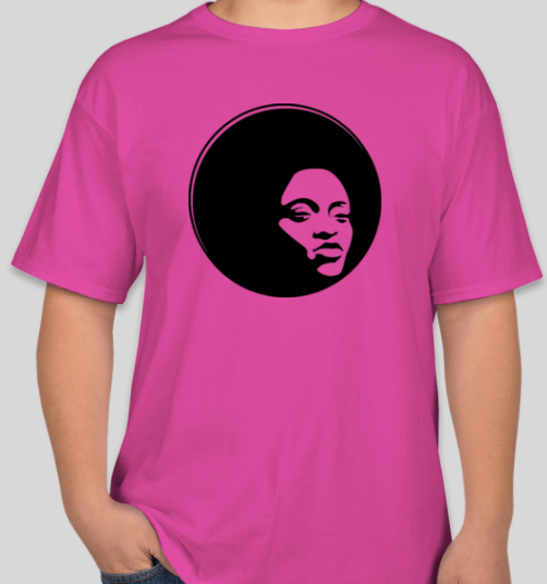 The Politicrat Daily Podcast Afro Black Woman unisex t-shirt in pink