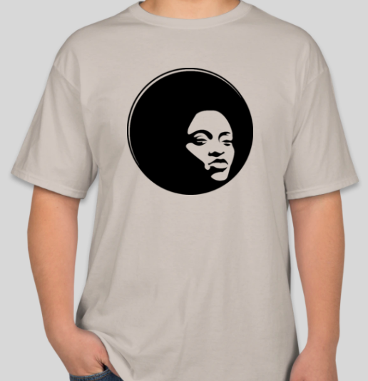 The Politicrat Daily Podcast Afro Black Woman unisex t-shirt in sand