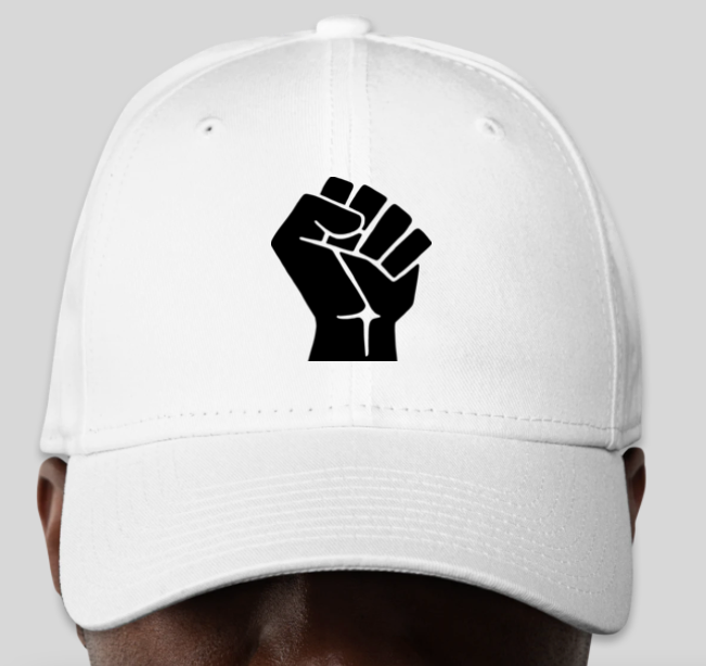 The Politicrat Daily Podcast Black Fist White New Era 9FORTY Adjustable Hat