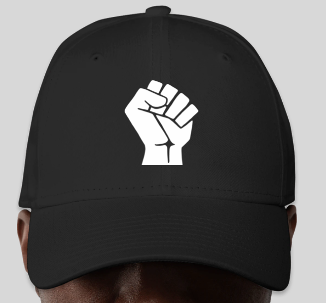 The Politicrat Daily Podcast White Fist Black New Era 9FORTY Adjustable Hat