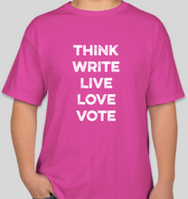 Load image into Gallery viewer, The Politicrat Daily Podcast Five Alive! pink unisex t-shirt
