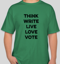 Load image into Gallery viewer, The Politicrat Daily Podcast Five Alive! green unisex t-shirt
