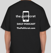 Load image into Gallery viewer, The Politicrat Daily Podcast Five Alive! black unisex t-shirt
